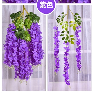 大陸現貨 仿真紫藤花假花紫蘿蘭室內婚慶弔頂裝飾屋頂藤條塑料花藤蔓 因尺寸原因下標務必選宅配 蝦皮購物