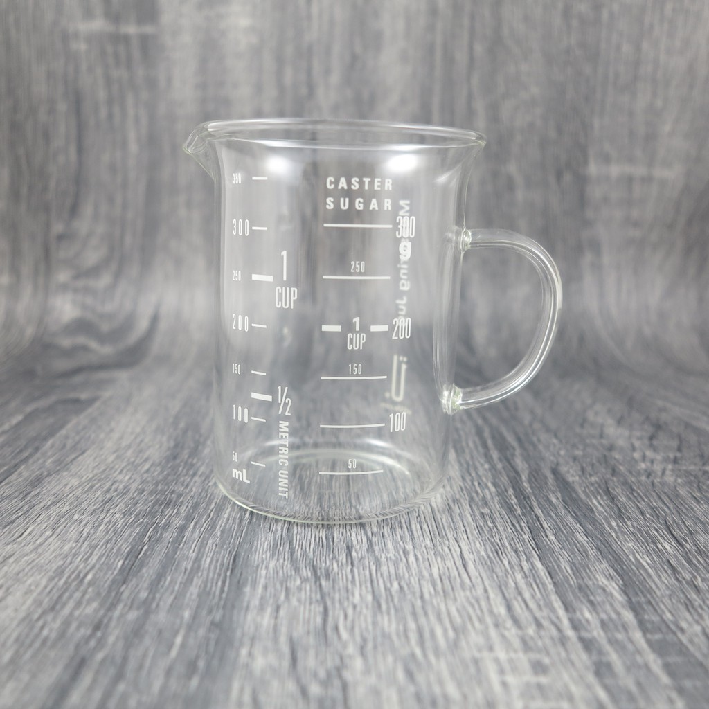 樂司 耐熱玻璃量杯(把手) 300ML 500ML 高硼矽 玻璃量杯 耐熱量杯 烹飪 烘培 刻度 料理杯