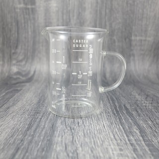 樂司 耐熱玻璃量杯(把手) 300ML 500ML 高硼矽 玻璃量杯 耐熱量杯 烹飪 烘培 刻度 料理杯