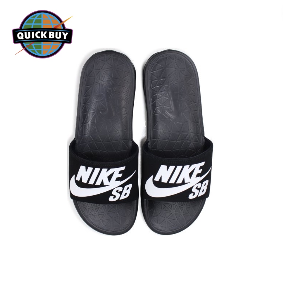 Nike Benassi Solarsoft SB 黑底白字 拖鞋 止滑 防水 輕鬆穿脫 男女 840067-001