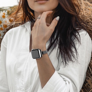 Apple Watch S9 韓風 ins 細款 米蘭編織錶帶 小蠻腰 不銹鋼 金屬編織 磁扣 米蘭錶帶 SE 7 8代