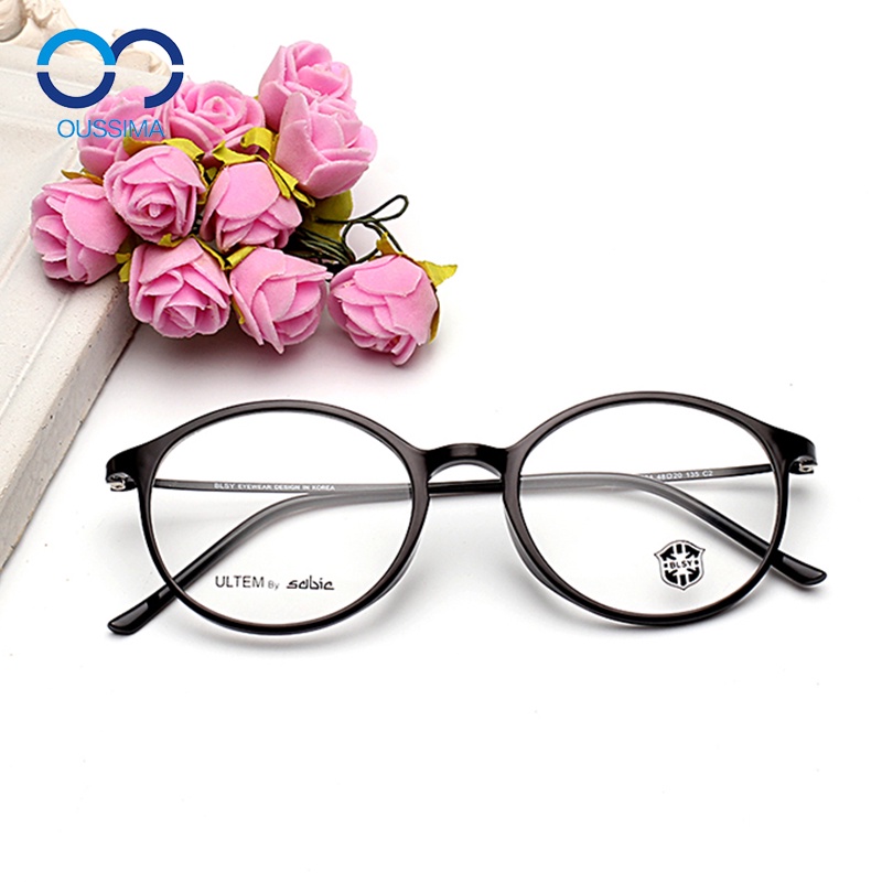 OUSSIMA歐斯邁韓國明星同款眼鏡框潮男士女款復古文藝TR90鏡架圓框超輕 2204