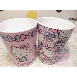 小公主日本精品♥ Hello kitty凱蒂貓粉紫天藍蝴蝶結圖案小杯子水杯茶杯漱口杯耐熱100度兩入組抽抽樂