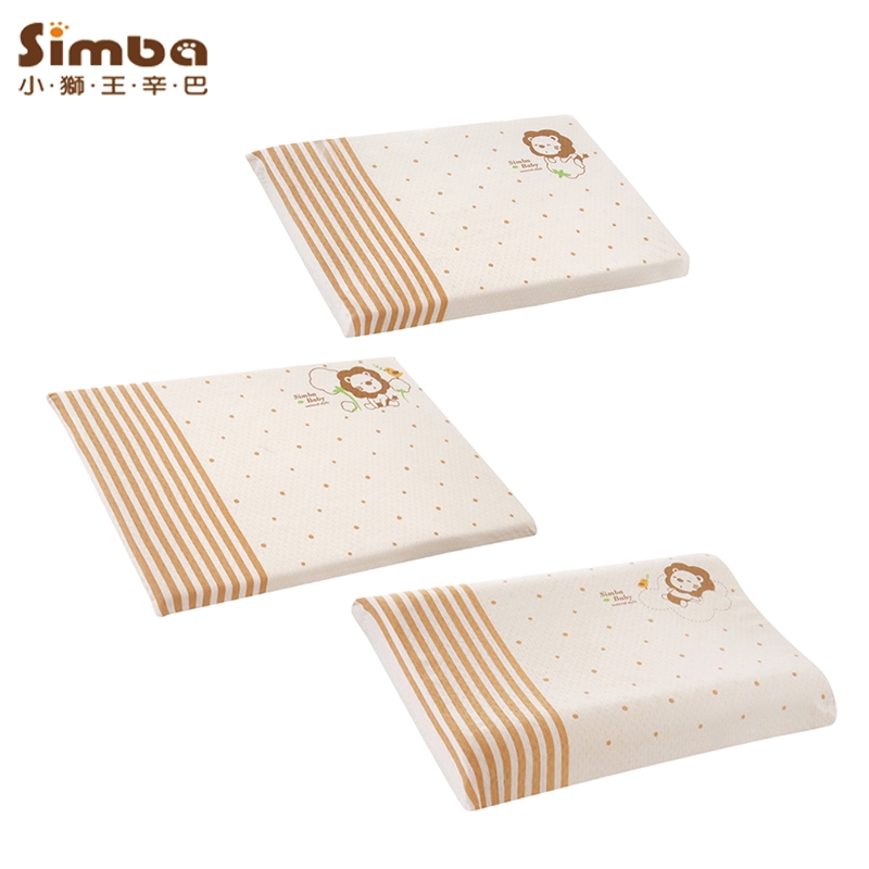 Simba小獅王 有機棉乳膠舒眠枕(S/M/L) 嬰兒枕 乳膠枕 米菲寶貝【附枕套】