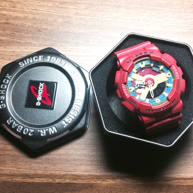 （現貨）正品 G-shock 紅樂高手錶 9成新 機械錶