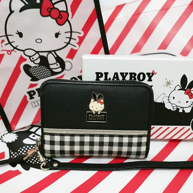 絕版品【PLAYBOY x Hello kitty】兔女郎凱蒂系列-拉鍊皮夾