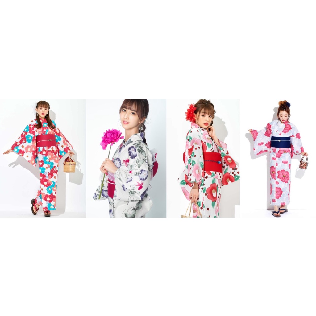 Qs 精選代購 Grl 日本官網正貨 夏日祭典 花火大会お祭り日本傳統浴衣4點set 多款配件 蝦皮購物