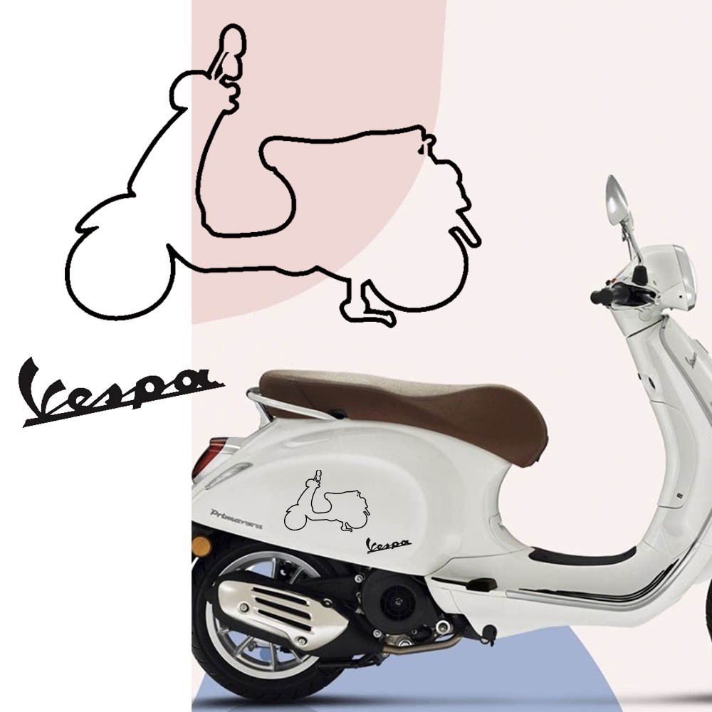 摩托車貼花車身側面配件裝飾踏板車貼紙適用於 PIAGGIO Zip VESPA GTS GTV LX LXV 125 2