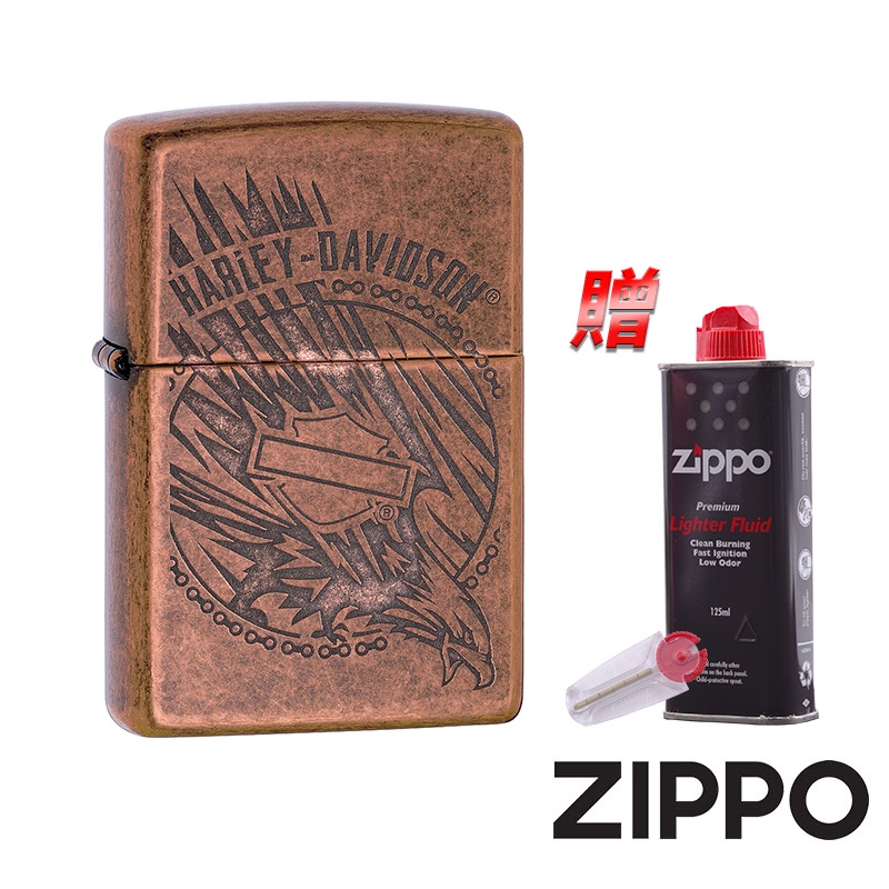 ZIPPO 仿古銅灰哈雷鷹防風打火機 29664 優惠出清 好禮超值送 官方正版 現貨 禮物 送禮 客製化 終身保固