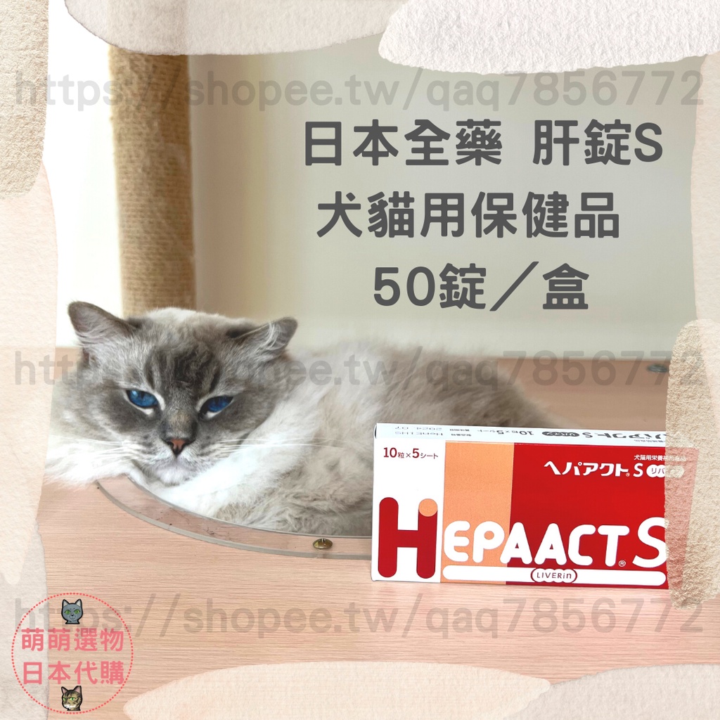 【現貨 有發票】日本全藥肝錠S 50粒/盒 2026/09 貓狗保健品 HEPAACT S