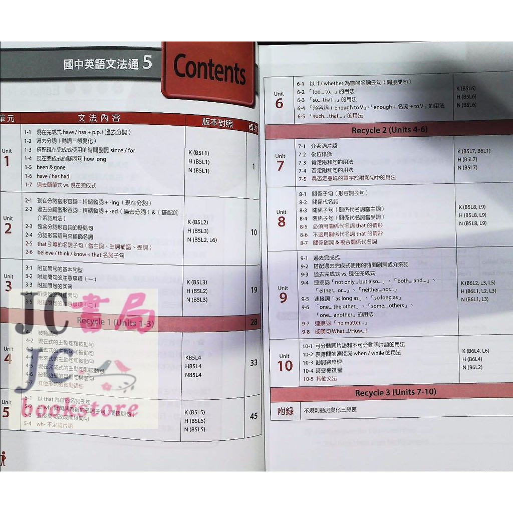 Jc書局 朗文 龍 國中英語英文文法文法通 5 國3上 蝦皮購物