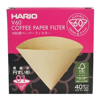 日本 HARIO 無漂白V60咖啡濾紙01-圓錐形 盒裝 咖啡濾紙