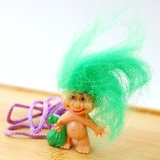 早期 troll dolls 幸運小子 項鍊 玩具 絕版老物 品味玩具收藏