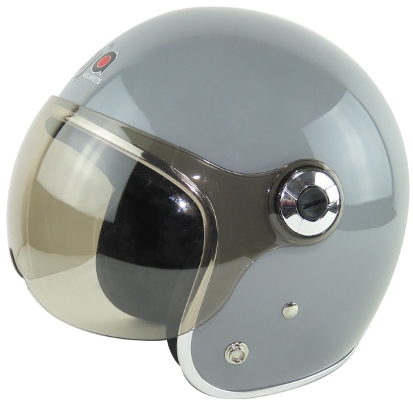 K-803W-A6 水泥灰 飛行帽 W鏡銀箔小可愛復古型 全可拆內襯 W造型鏡 安全帽