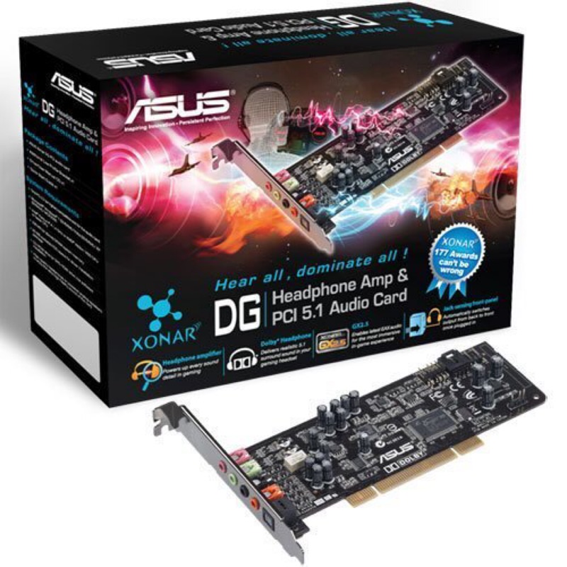 ASUS XONAR DG  DGX 5.1 7.1聲道 音效卡 光纖 3.5mm PCI-E 杜比音效4790 z97