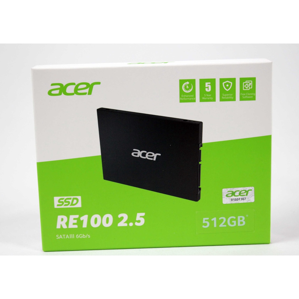 【喬格電腦】原廠5年保固 Acer RE100 512GB SSD SATAⅢ 固態硬碟