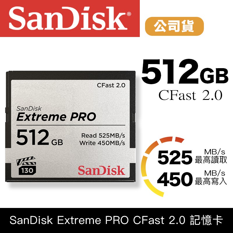 【攝界】SanDisk Extreme PRO CFast 2.0  64｜128｜256｜512 GB 記憶卡 公司貨