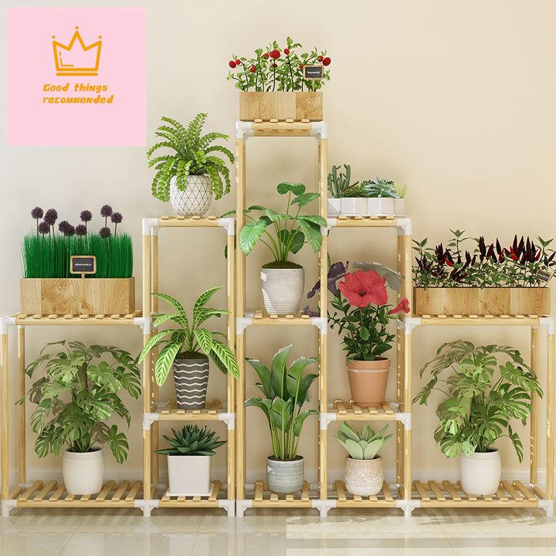 多肉植物架簡易花架實木多層多肉綠蘿客廳花盆架陽臺花架子室內盆景架置物架花架置物架架子實木架多功能架 蝦皮購物