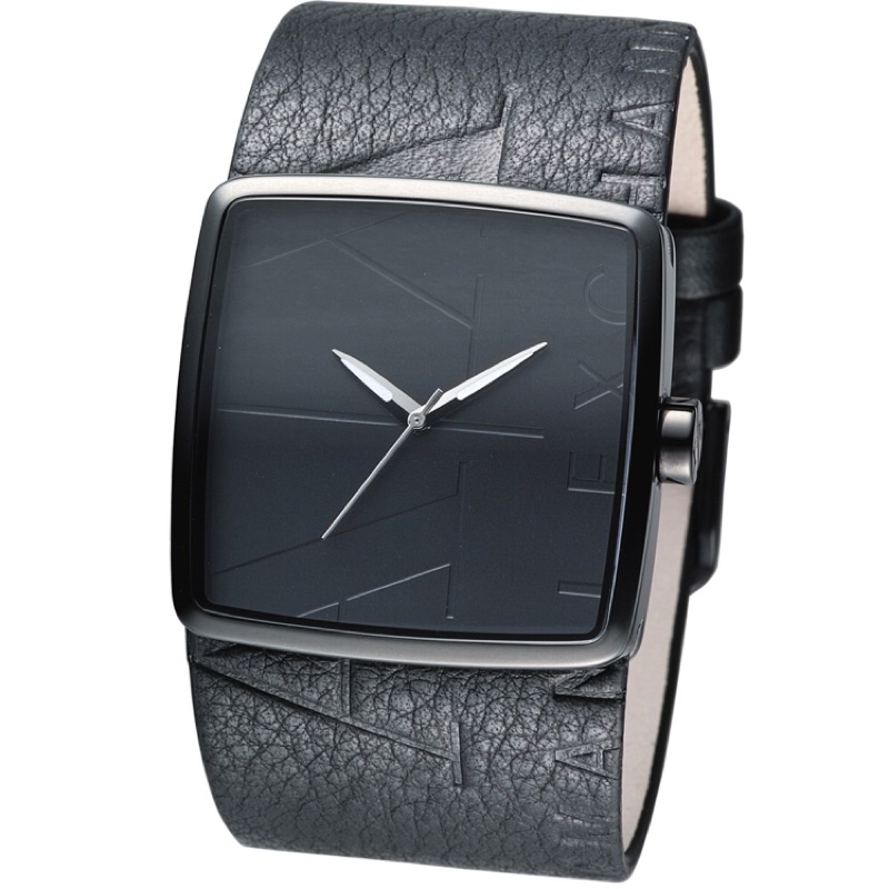 A│X Armani Exchange AX6002 錶帶真皮錶帶全新進口原廠貨-黑| 蝦皮購物