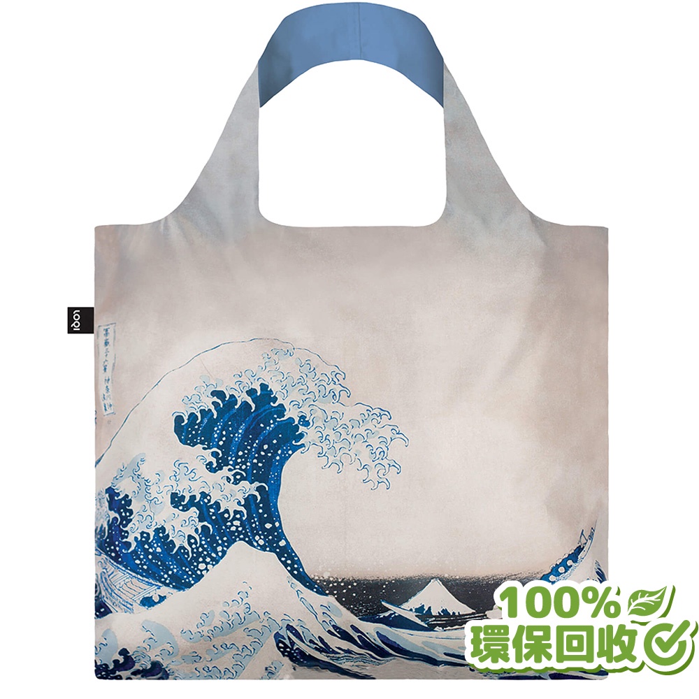 LOQI 春捲包／葛飾北齋 神奈川浪花(環保材質，無扣帶、無暗袋)