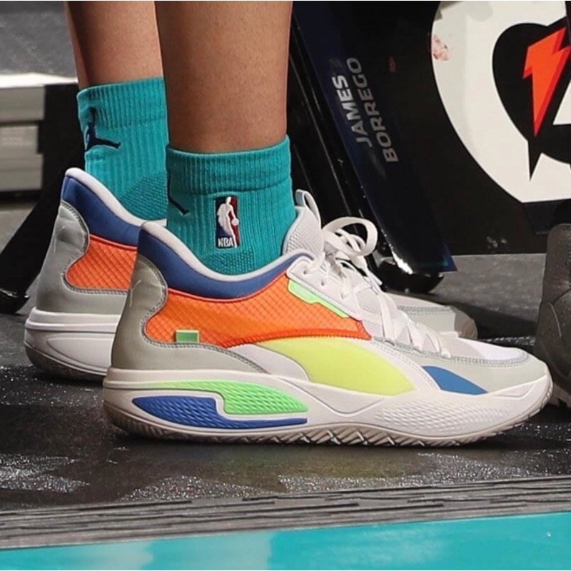 Puma Court Rider LaMelo Ball 白色橘藍色 195658-01