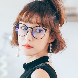 【ASLLY】多邊圓框濾藍光眼鏡 多邊形外框 經典圓形內框 亮面黑色膠框 多層鍍膜鏡片 濾藍光及防眩光 A1016