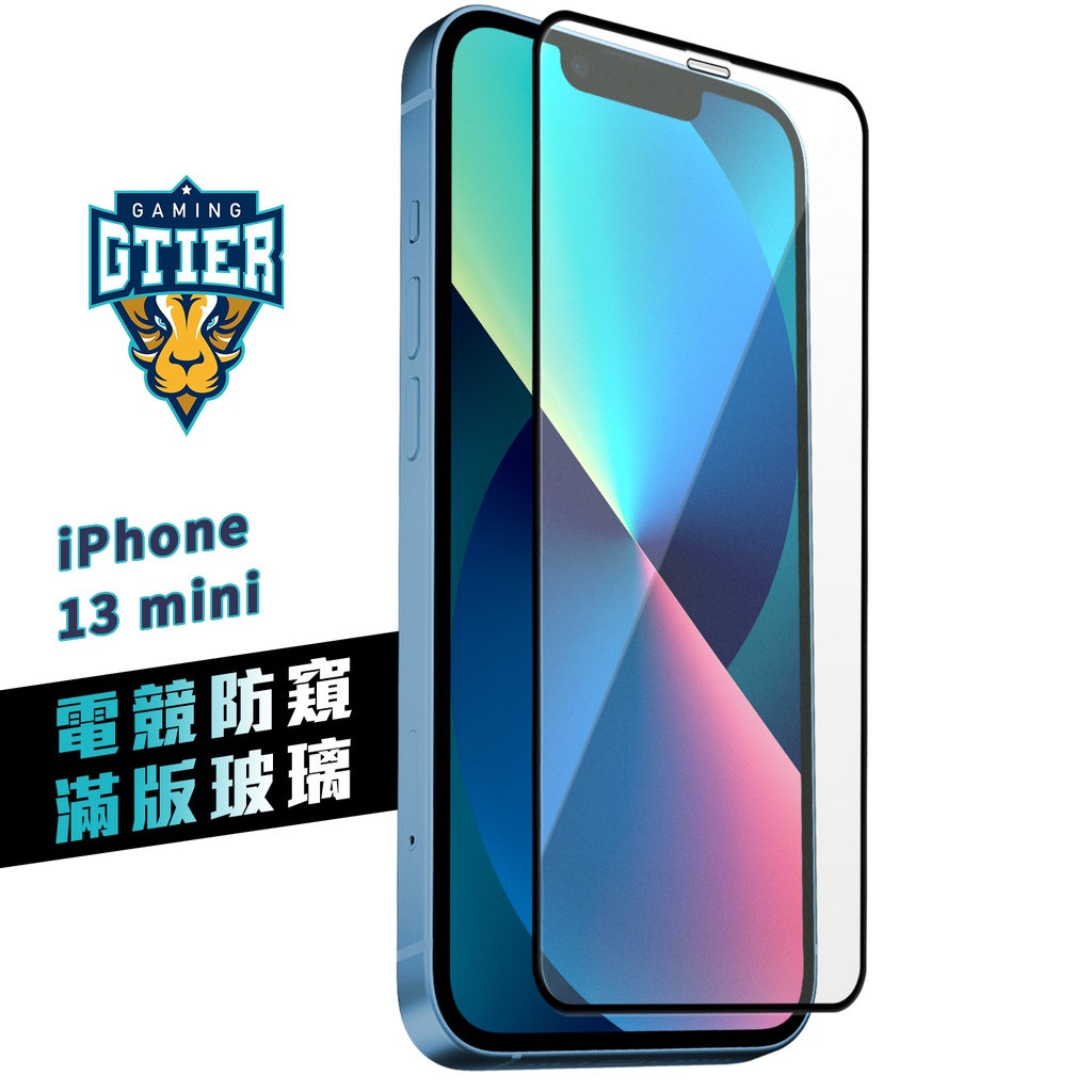 GTIER iPhone 13 Mini 電競防窺滿版玻璃保護貼 贈螢幕增豔清潔噴霧 電競貼 傳說對決 霧面 防窺