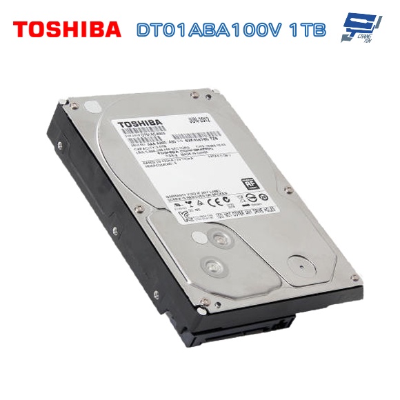昌運監視器 TOSHIBA 東芝 1TB 監控型3.5吋硬碟 監控系統專用 5700轉 HDWV110UZSVA