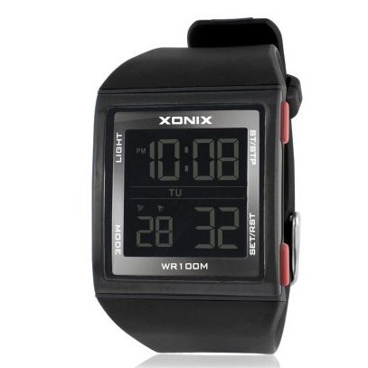 XONIX精準運動手表男多功能電子表學生防水男士LED戶外簡約數字式