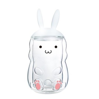 【好玻GOODGLAS】兔寶寶雙層杯《WUZ屋子》玻璃水杯 可愛動物 隔熱 療癒系 不流汗