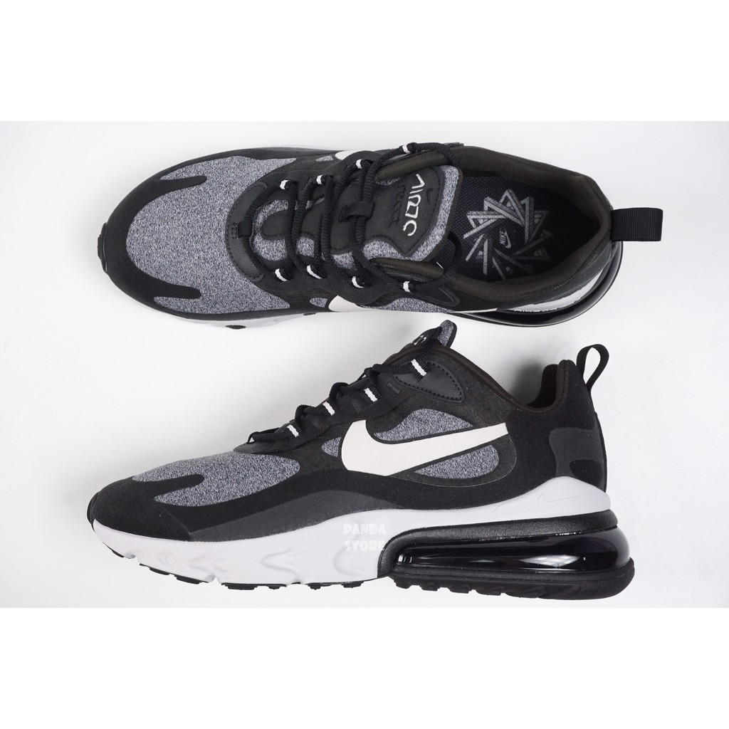 black and grey air max 270 react