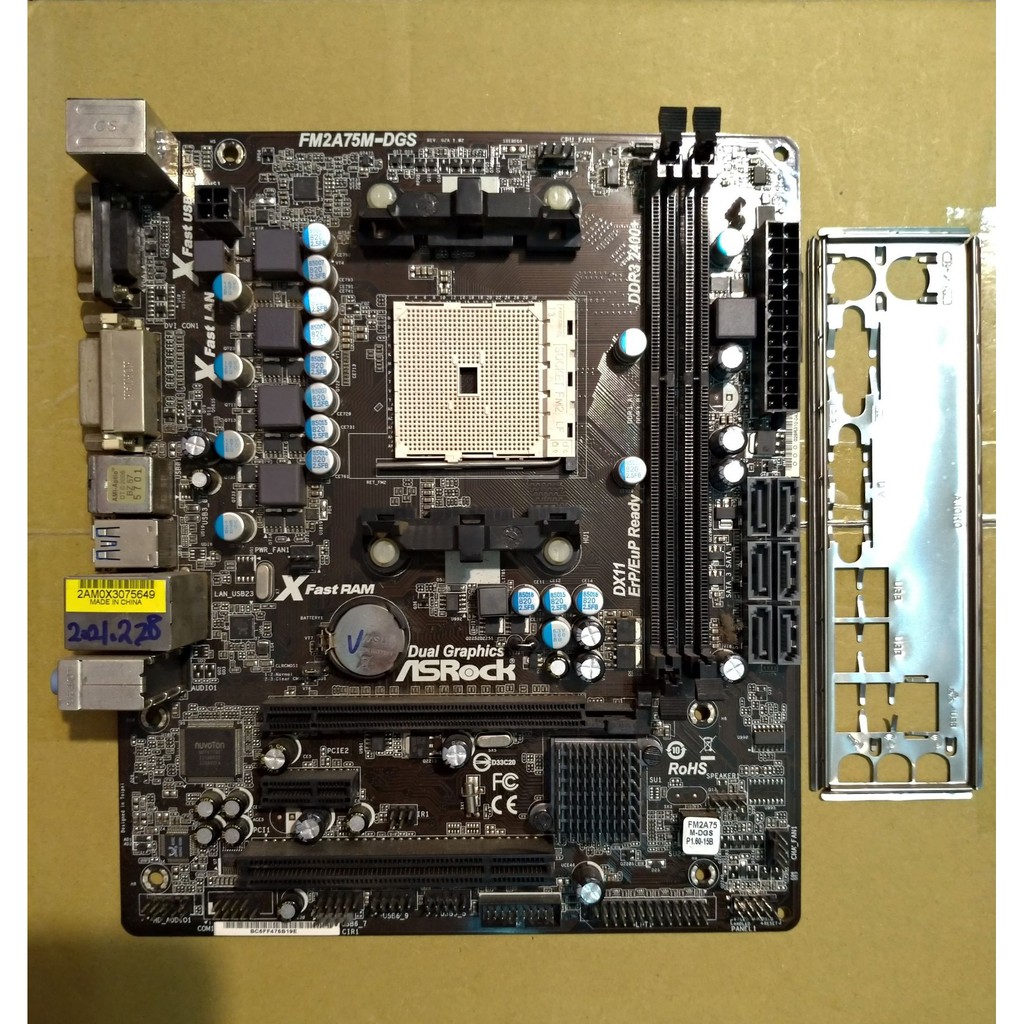 華擎 FM2A75M-DGS FM2 主機板 附擋板 | 蝦皮購物
