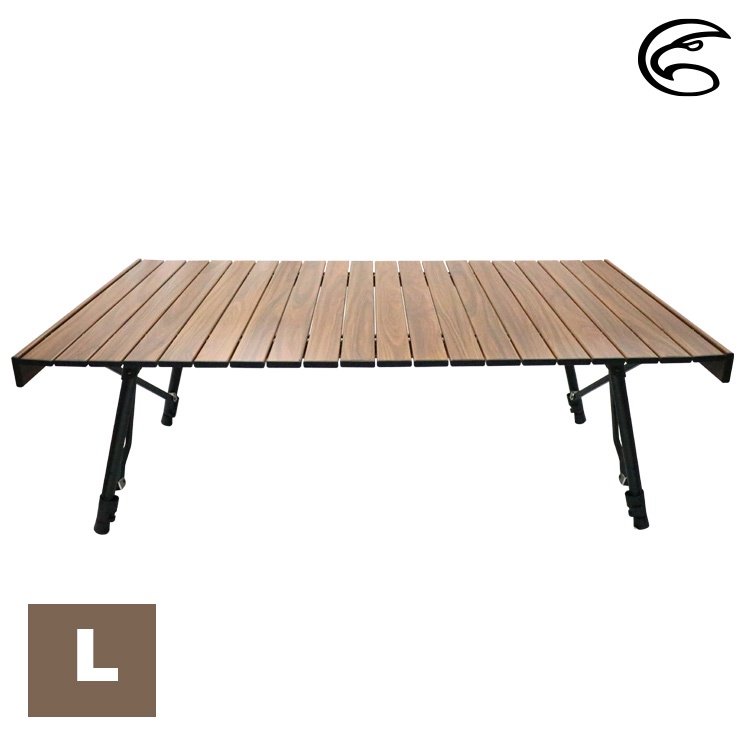 ADISI 木紋兩段式鋁捲桌 AS21028-1 (L) / 摺疊桌 露營桌 蛋捲桌 高度可調