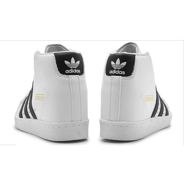 Adidas Superstar UP W 金標內增高白色貝殼頭基本款高筒女鞋M19513 | 蝦皮購物