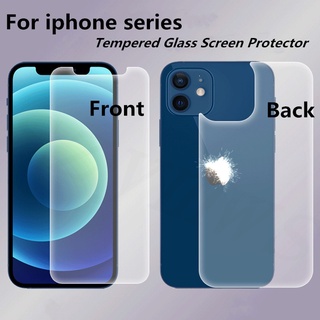 iPhone 11/12/13Pro/14/15/15 Pro Max玻璃保護貼 前+後鋼化玻璃螢幕保護貼