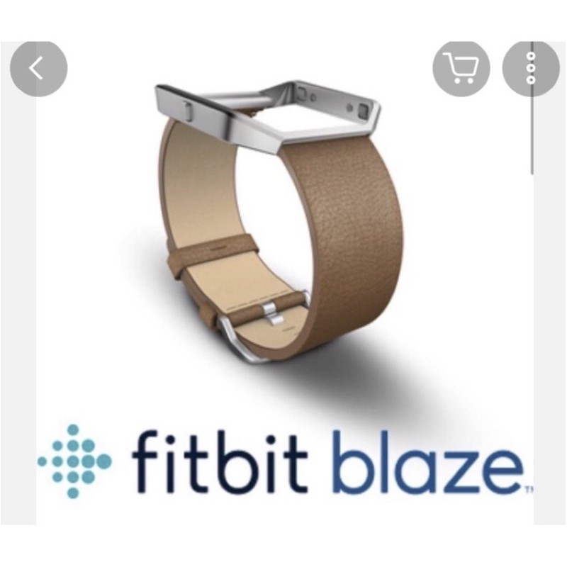 Fitbit Blaze 細皮革錶帶 駱駝棕-L