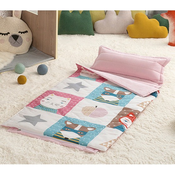 ✨正韓 韓國✨  韓國PRIELLE幼兒睡袋 兒童睡袋  🌟動物 粉色 藍色 兩款🌟  幼兒園 入學用