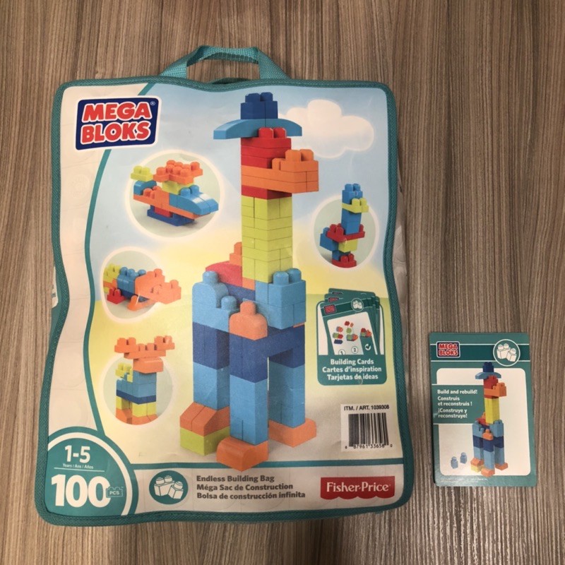 美高積木MEGA BLOKS 100片大顆粒積木 二手 費雪