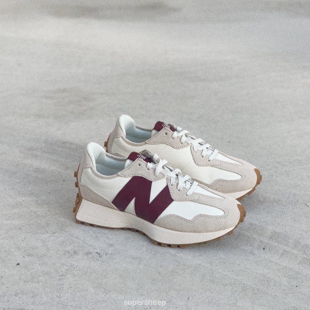 New Balance 327 復古 皮革 焦糖底 B楦頭 女鞋 酒紅 WS327KA