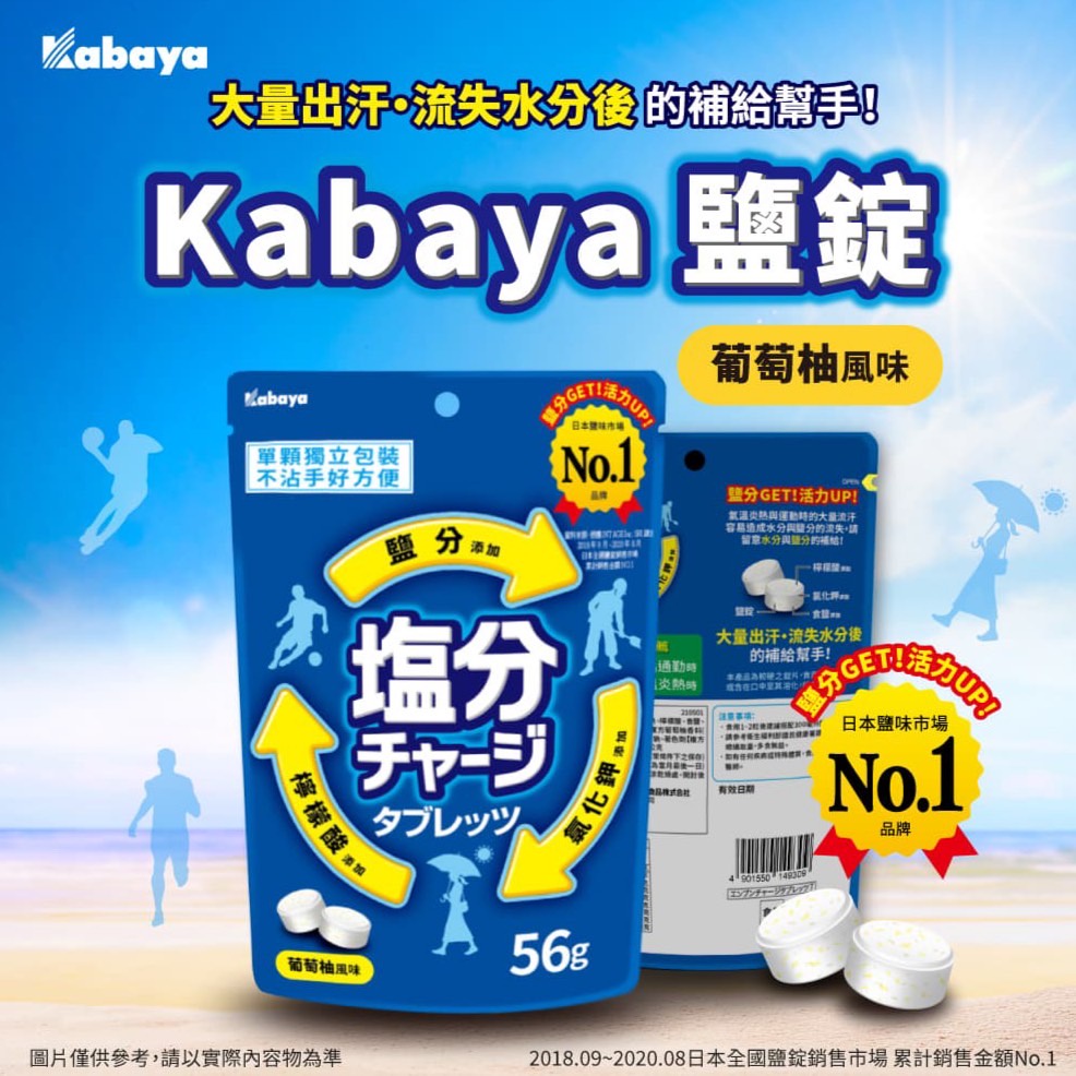 【⚡️鹽分補給糖⚡️】Kabaya卡巴 鹽錠 81G 運動補給鹽糖 運動登山必備 鹽味糖錠 檸檬味 日本 塩分糖 電解質