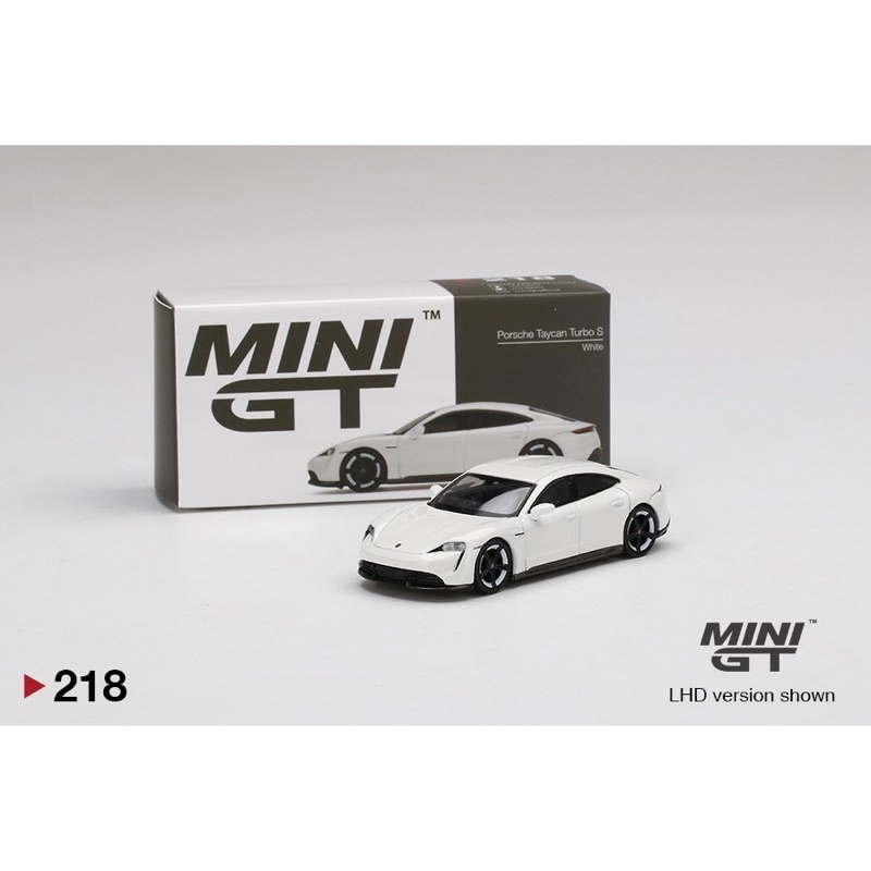 MINI GT 1/64 Porsche Taycan Turbo S 保時捷 電動 跑車白 白色 218 泰肯
