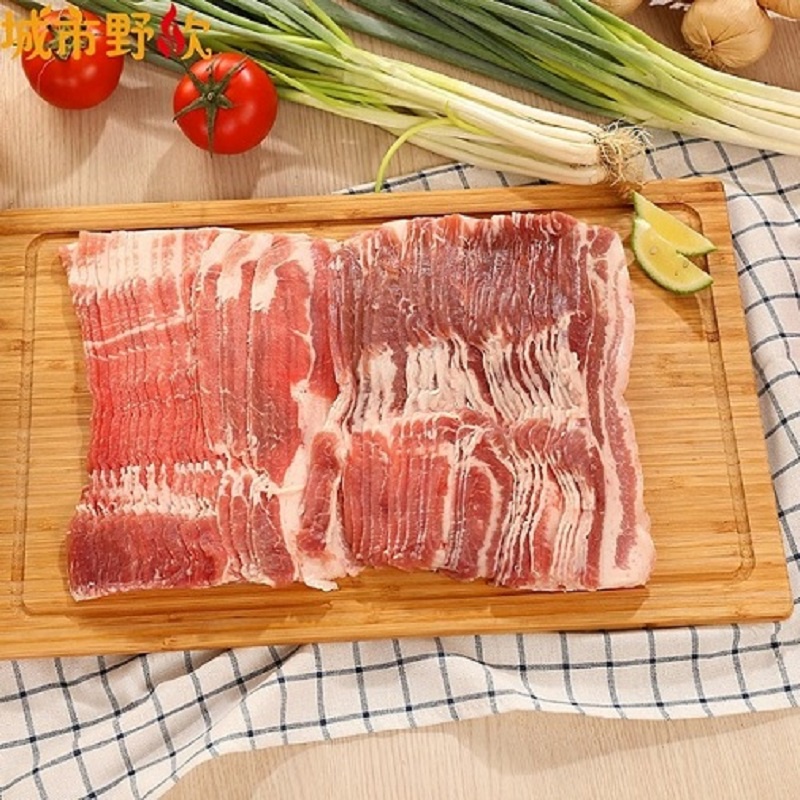 【城市野炊】頂級香嫩豬五花肉片 (500g/盒) 豬 肉 豬五花  肉片 薄片 中式料理 烤肉