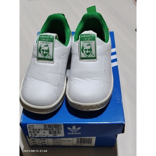 二手 Adidas (stan smith 白綠 US:6K 13CM)