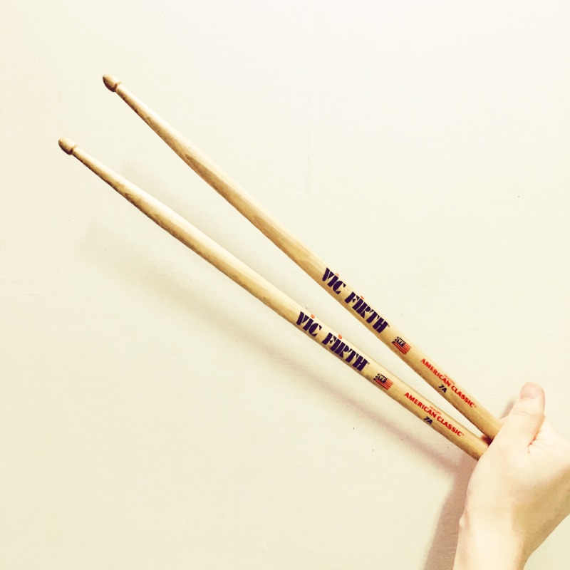 二手🥁Vic Firth 7A 胡桃木 鼓棒 電子鼓 爵士鼓 原色木 水滴狀