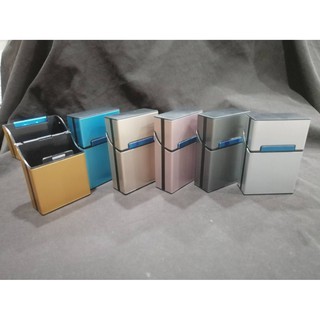 台灣現貨免運！菸盒 鋁合金 磁扣 20支裝 防潮防壓 煙盒 香菸收納盒 金屬拉絲 質感菸盒