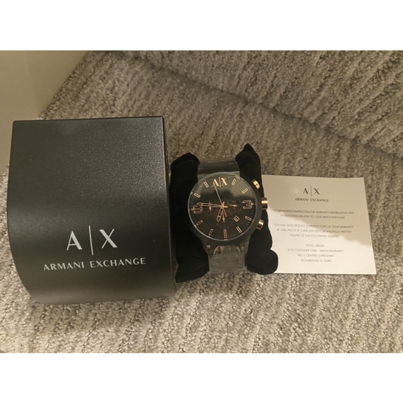 （🇺🇸美國代購）特價🔥現貨-Armani Exchange AX 鋼錶帶 三眼 智能計時 男錶