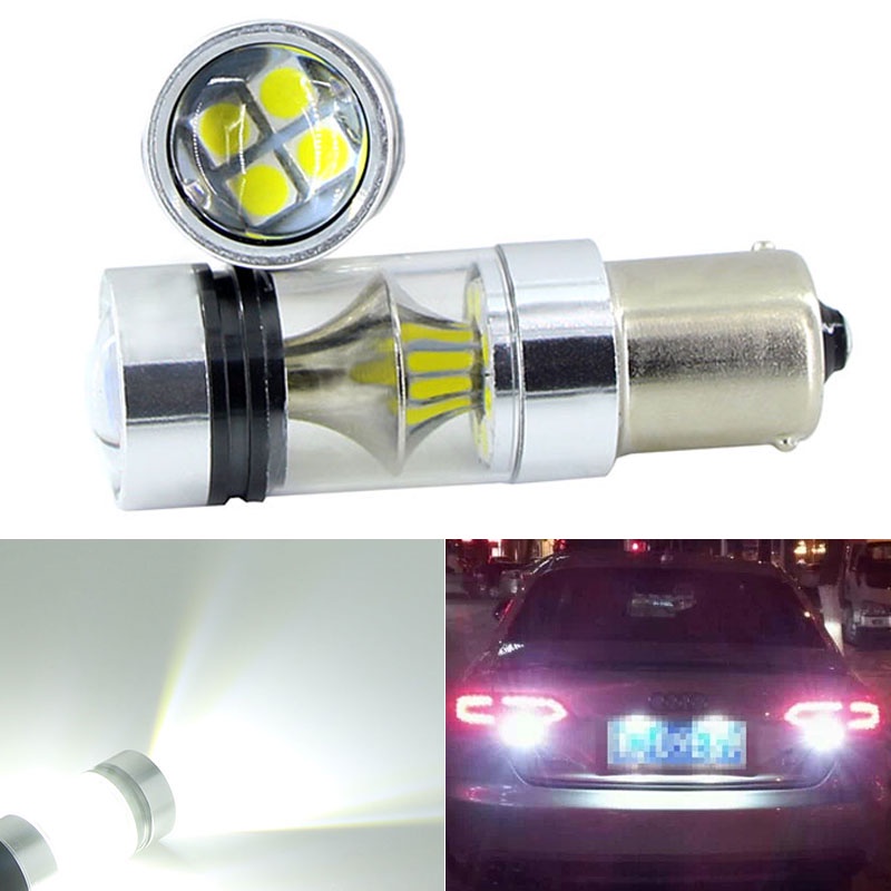 2 個 BA15S 1156 P21W LED 燈泡汽車剎車燈倒車燈奧迪 A3 A4 B8 A4 B6 A3 8Q 8V