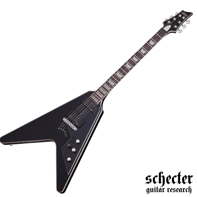Schecter V-1 Platinum SBK V形 電吉他【又昇樂器.音響】
