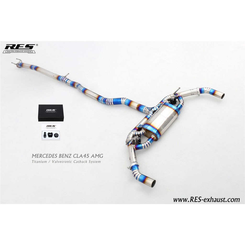 RES排氣管 MERCEDES-BENZ AMG W117 W118 CLA45 不鏽鋼/鈦合金 當派 中尾段