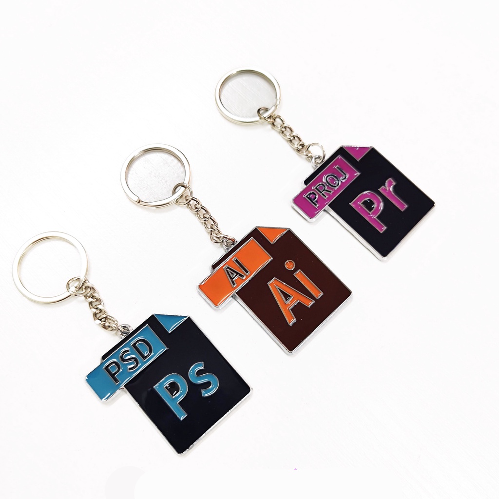 設計師 Adobe金屬鑰匙扣 AI/PS/PR